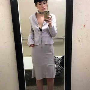 Gorgeous Light Pink Skirt and Blazer Suit